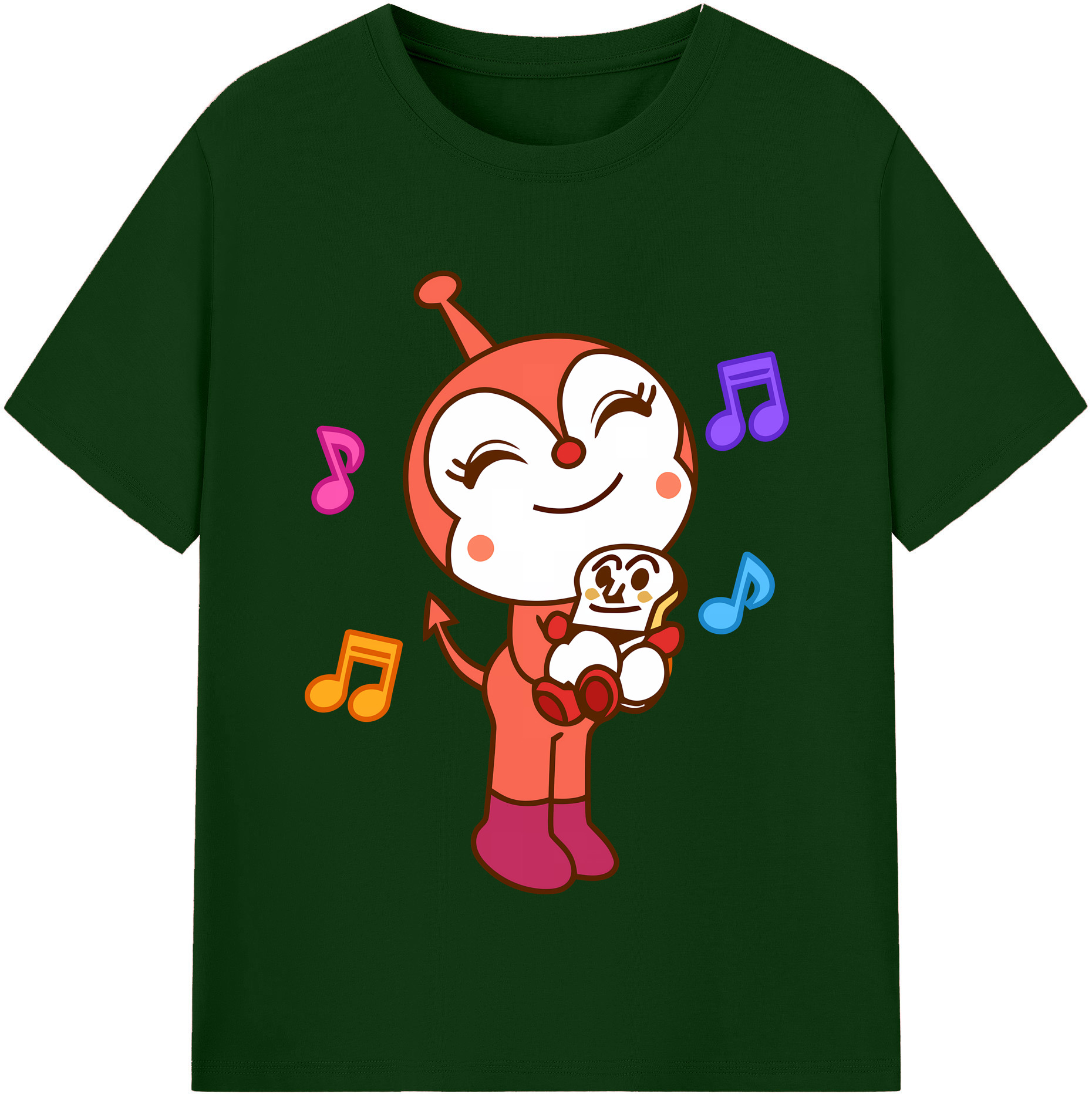 （画像用） アンパンマン Anpanman 綿100％半袖Tシャツ（フロントプリント）